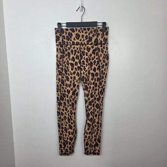 Fabletics Leopard Print Oasis Pureluxe High-Waisted 7/8 Fitness Leggings Size S - Picture 2 of 8